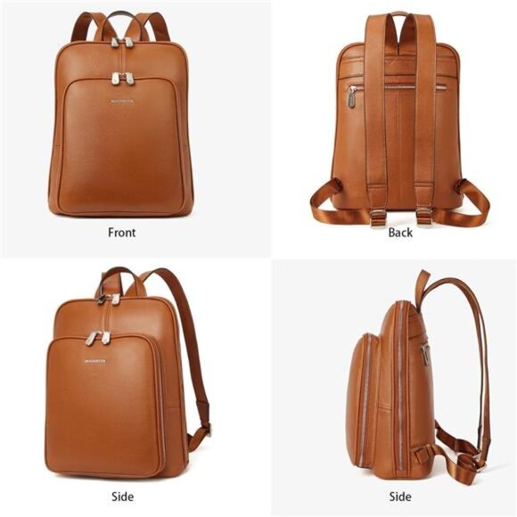Genuine Leather Backpack Purse Casual College Travel Bags for Women